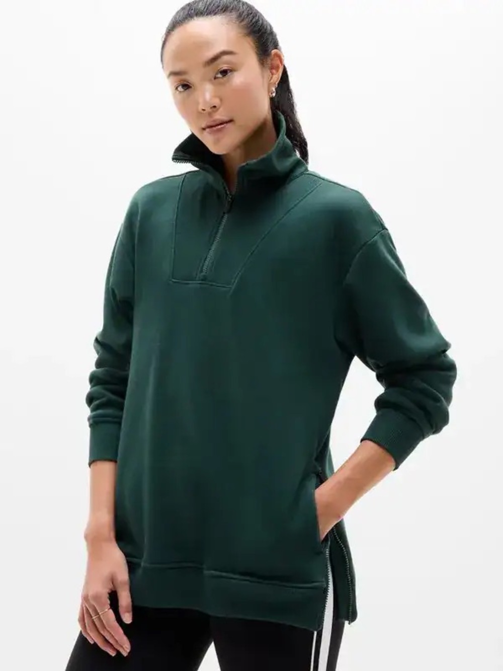 Athleta Cozy Karma 1/4 Zip sweatshirt